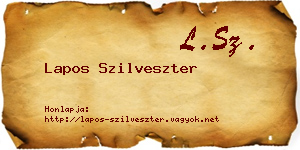 Lapos Szilveszter névjegykártya