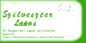 szilveszter lapos business card